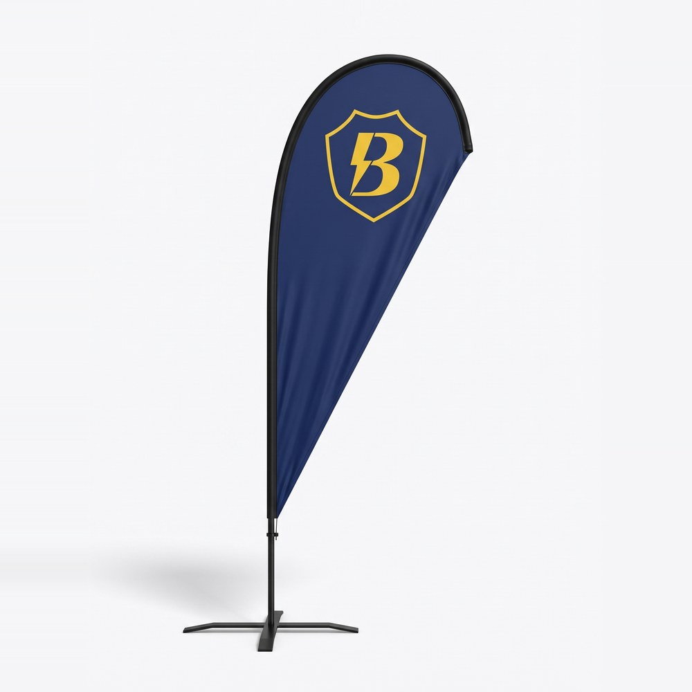 Beachflag Drop mit Bannerheld-Logo